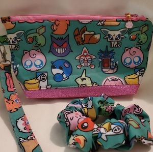 Pokemon Wristlet with card slots and zipper pocket